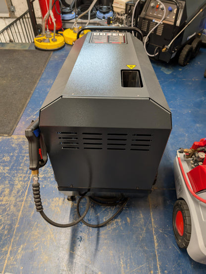 BOSS BOYS MHD12100 hot pressure washer side view showing diesel heating system