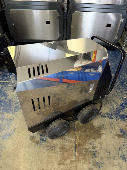 BOSS BOYS MHE10160SS Mobile Electric Hot Water Pressure Washer 160 Bar 10L/min 3-Phase - RealKleen LTD
